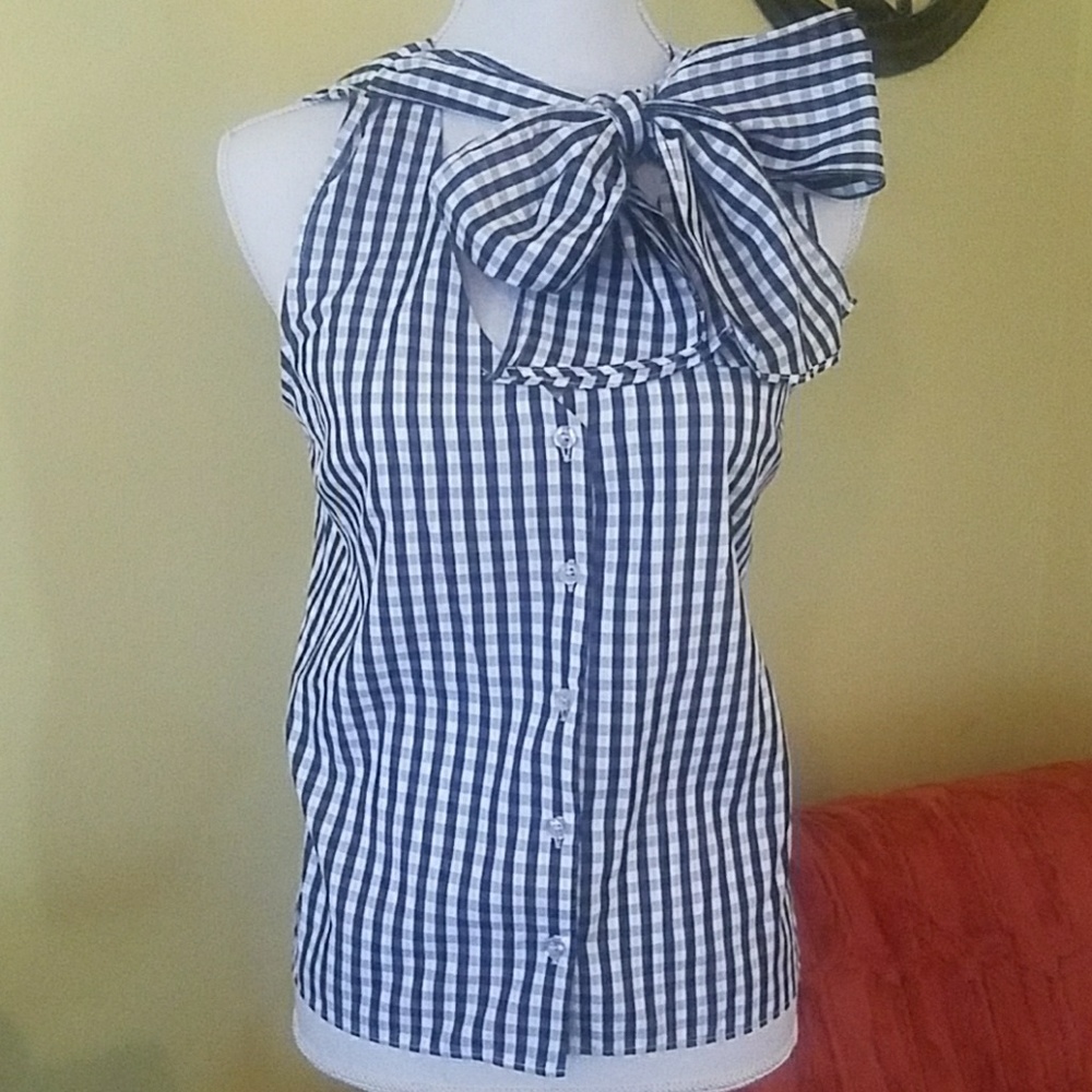 J.O.A beautiful black and white striped blouse